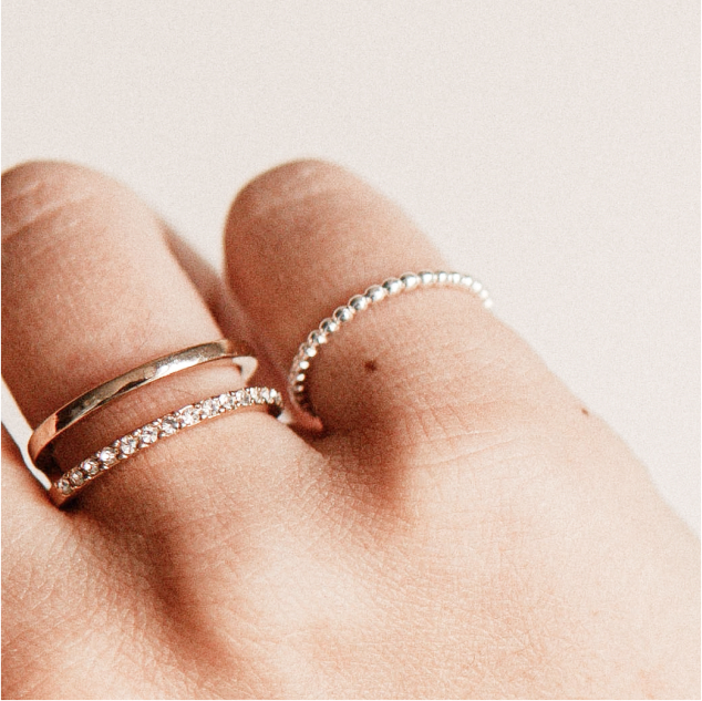 Bead-Set Diamond Ring